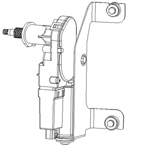Wiper motor-With module and built-in connecting rod structure
