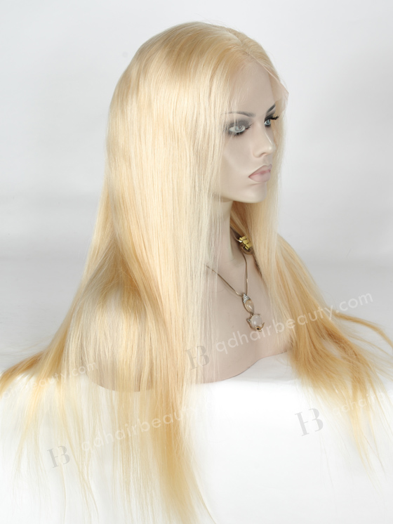 In Stock Indian Remy Hair 24" Straight Color 613# Lace Front Wig SLF-01266