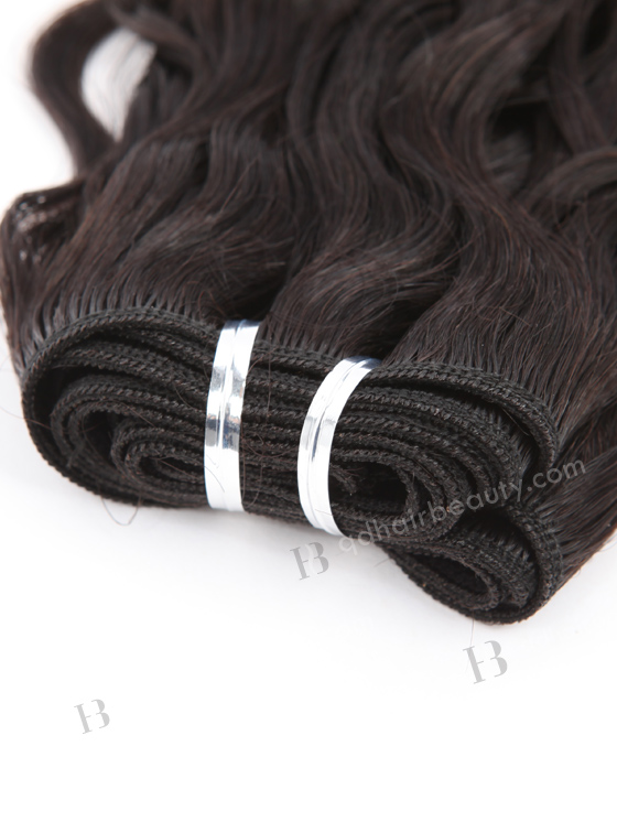 In Stock 7A Peruvian Virgin Hair 16" Double Drawn Looser Pissy Curl Color #2 Machine Weft SM-6166