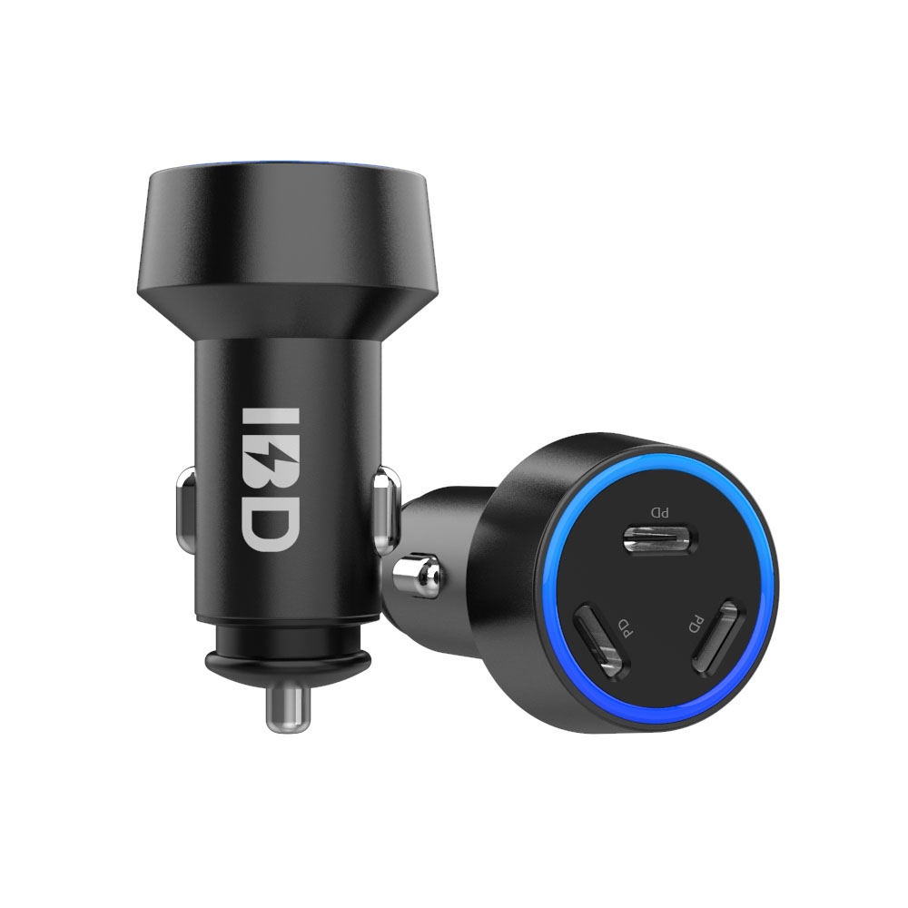 IBD348-3C 60W 3 Ports PD Car Charger For Mobile Phone.