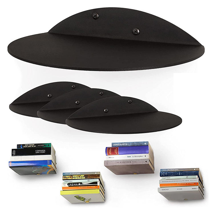 JH-Mech Customized Wall Mounted Bookshelves Book Organizer Metal Shelves Holder Book Shelf Invisible Bookshelf