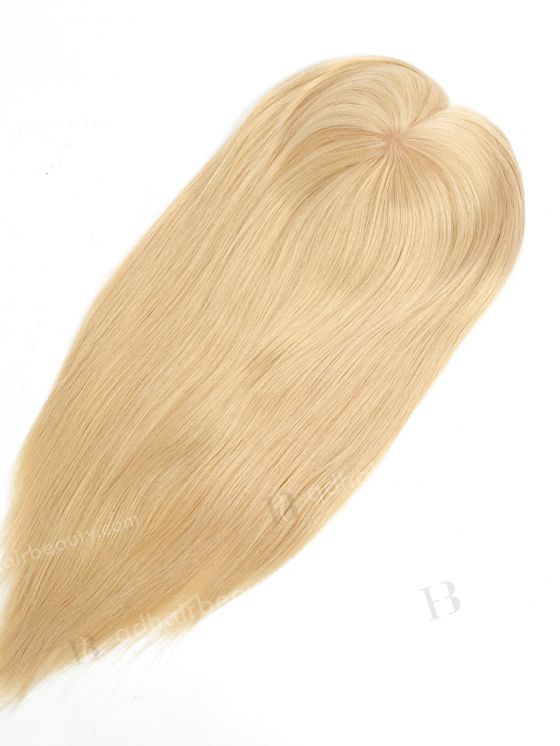 In Stock 6"*6" European Virgin Hair 16" All One Length Straight 22# Color Silk Top Hair Topper-073