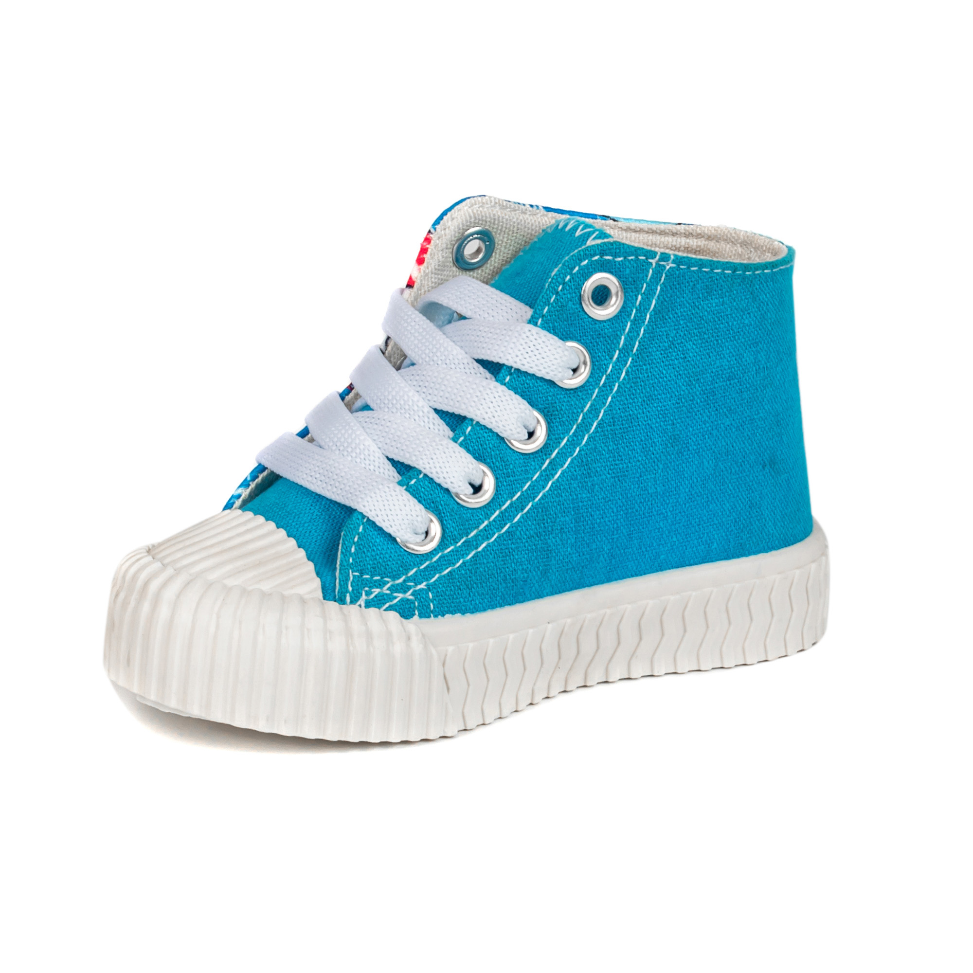 Sneaker Shoes, Children Shoes, High cut shoes,Injection shoes ,Light blue, Textile  Upper+Lace PVC injection Outsole