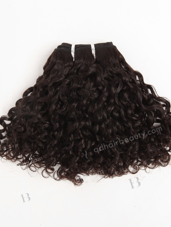 In Stock Brazilian Virgin Hair 10" Tight Curl Natural Color Machine Weft SM-156