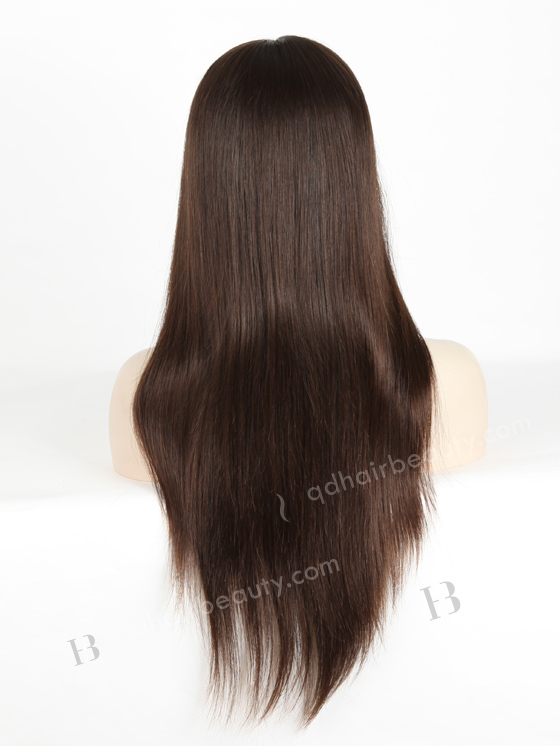 In Stock European Virgin Hair 18" Natural Straight Natural Color Lace Front Silk Top Glueless Wig GLL-08030