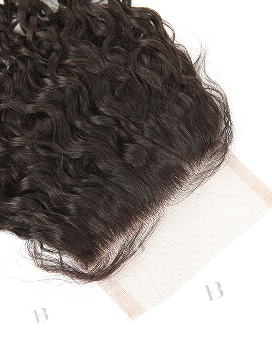 In Stock Brazilian Virgin Hair 12" 12mm Curl Natural Color Top Closure STC-316