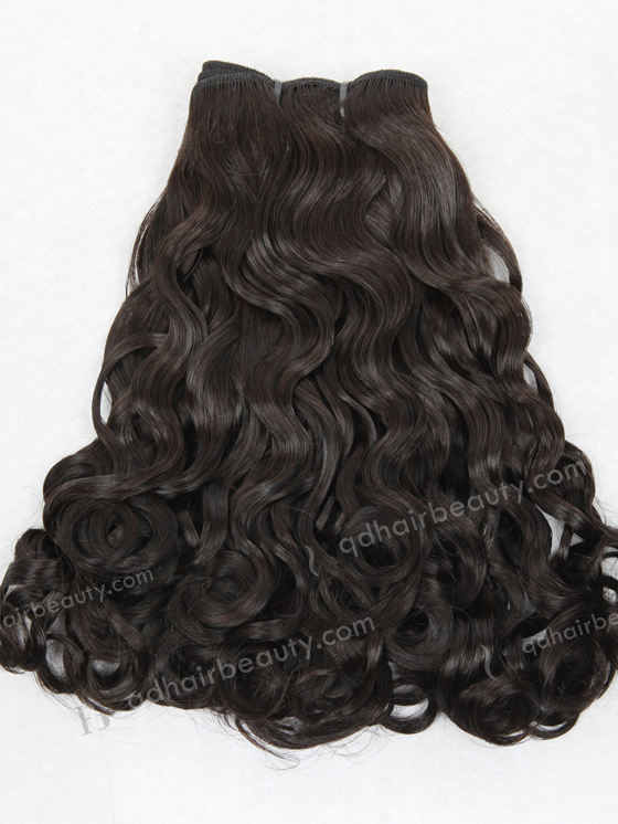 In Stock 7A Peruvian Virgin Hair 12" Double Drawn Bouncy Curl 1B# Color Machine Weft SM-670