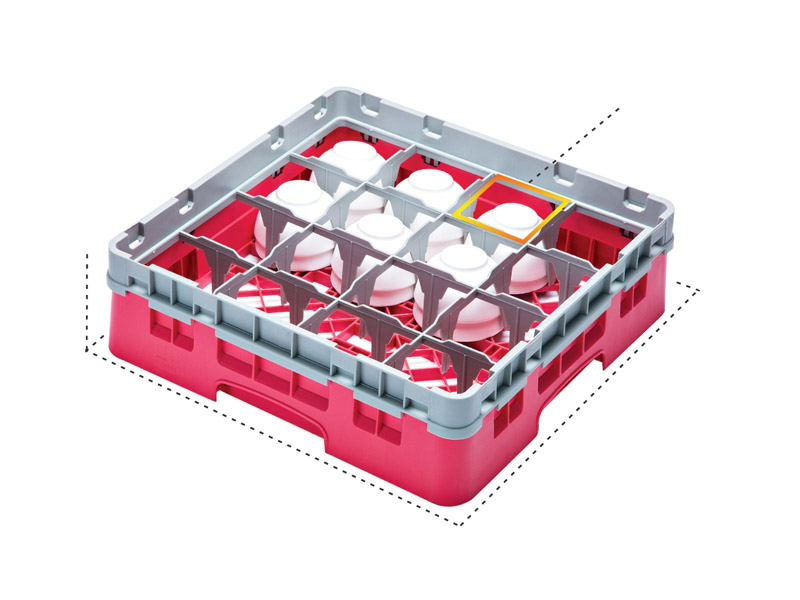 16-compartment combo cup basket
