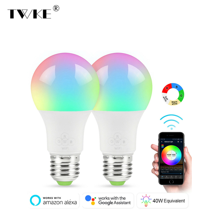 WiFi Colour Change LED Light Bulb 9W Smart Dimmable Lamp