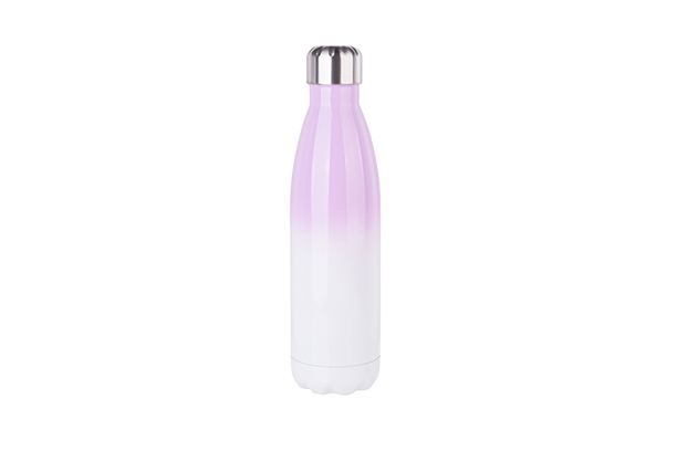 17 oz. Stainless Steel Cola Shaped Bottle (Purple)