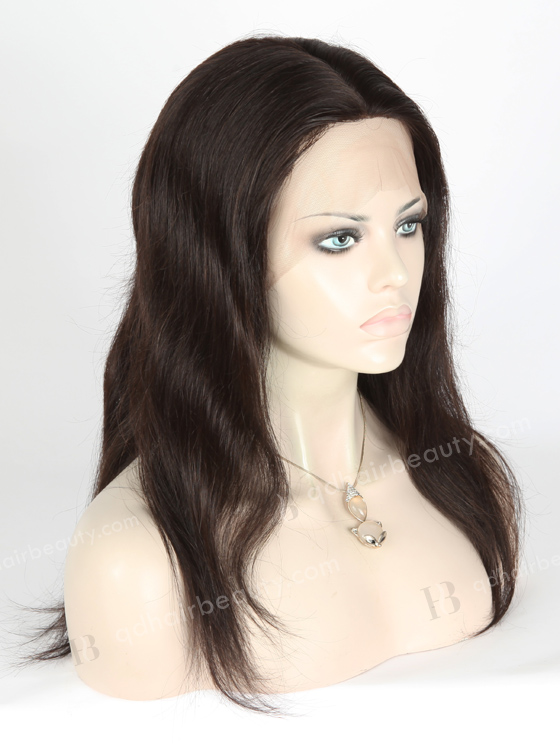 In Stock Malaysian Virgin Hair 14" Straight Natural Color Silk Top Full Lace Wig STW-322