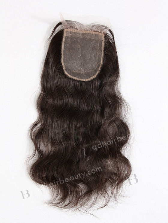 In Stock Peruvian Virgin Hair 14" Natural Wave Natural Color Silk Top Closure STC-223