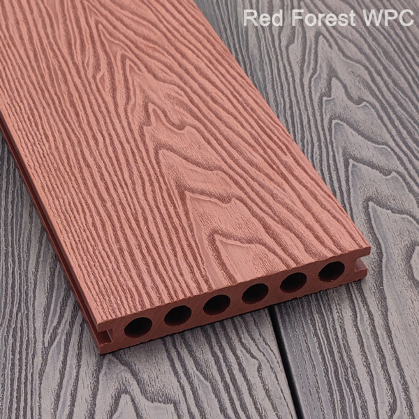 WPC Embossing 2# Decking W140×T24mm Red Wood