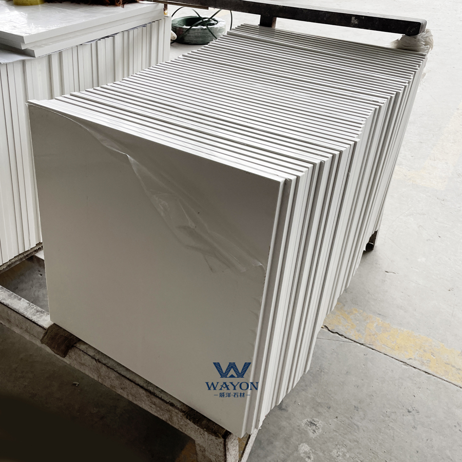 WG025纯白石英石规格板