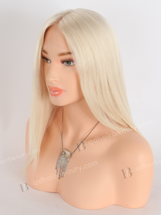 In Stock European Virgin Hair 12" All One Length Straight White Color Grandeur Wig GRD-08016