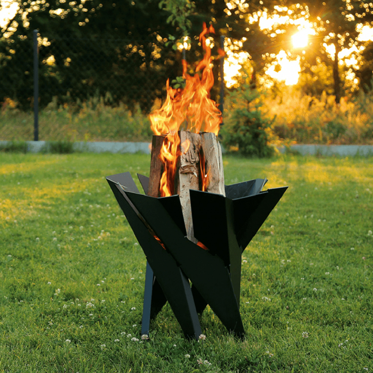 JH-Mech Custom Garden Firepit Supplier-Fire Pits For Camping Outdoor Heating Bonfire And Picnic Black Rustproof Metal Fire Pit