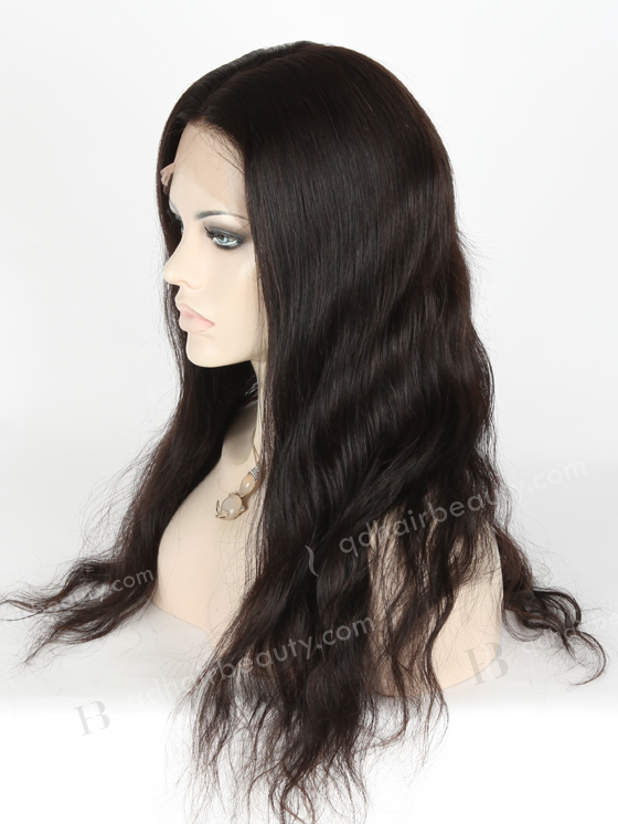 In Stock Indian Remy Hair 20" Natural Straight Natural Color Silk Top Full Lace Wig STW-054