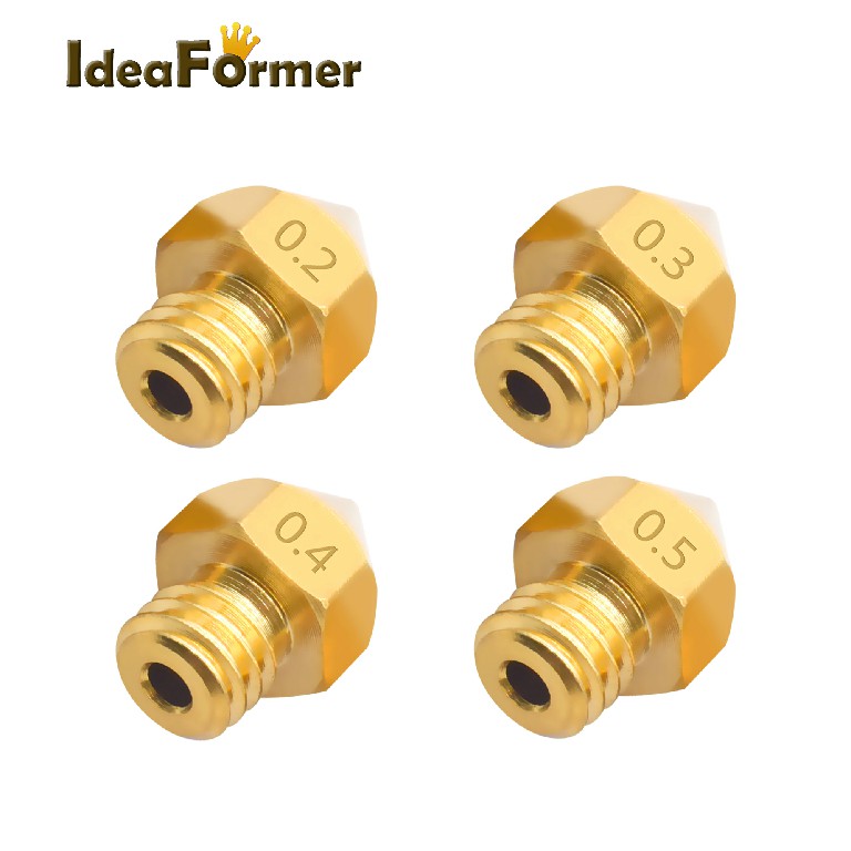 Nozzle Makerbot MK8 brass suitable for M6 screw threaded 1.75mm filament