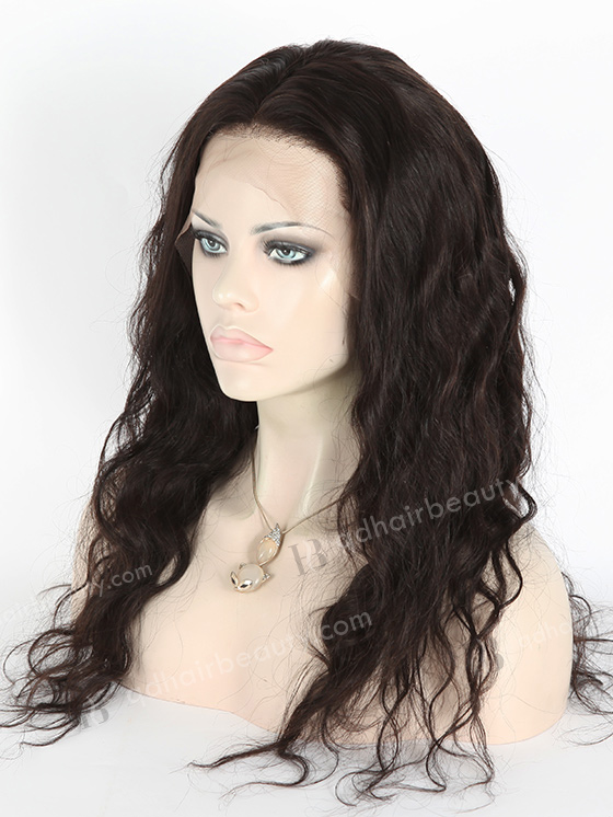 In Stock Indian Remy Hair 20" Natural Wave Natural Color Full Lace Wig FLW-01557