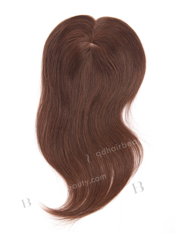 Clip In Crown Filler Hair Pieces Chocolate Brown Premium Remy Human Hair Topper | In Stock 5.5"*6" European Virgin Hair 14" Straight Color 3# Silk Top Hair Topper-102