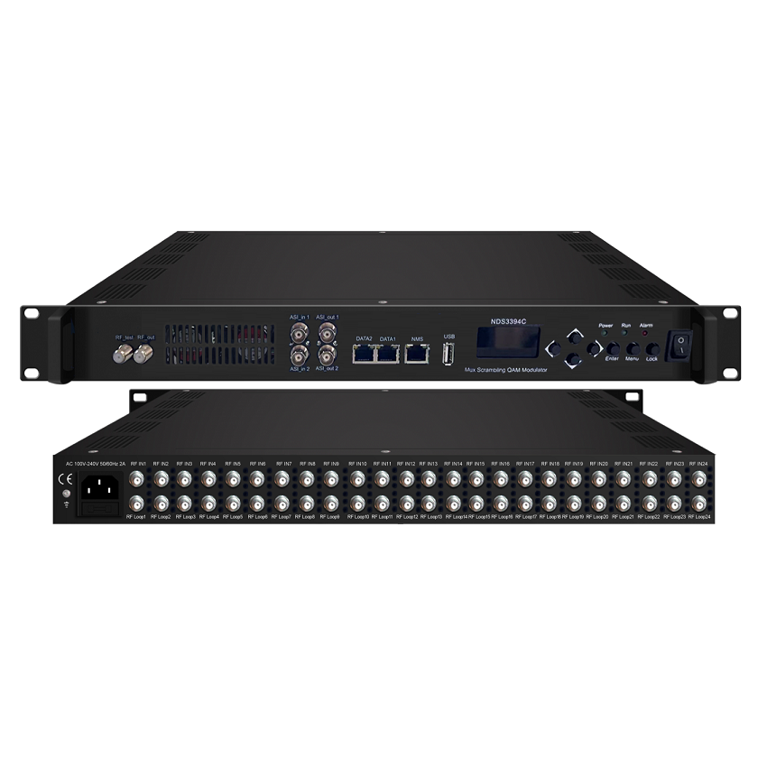 3394C-V3 Newest DVB-C/DVBS2/DTMB/DVBT/T2 ISDB-T Tuner input，RF output