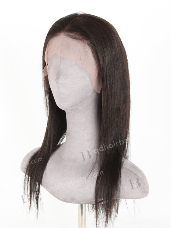 In Stock Indian Remy Hair 16" Straight Natural Color Lace Front Wig LLF-01004