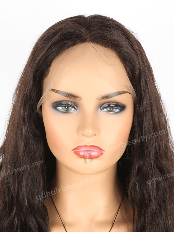 In Stock Indian Remy Hair 20" Natural Wave 1b# Color Full Lace Wig FLW-01598