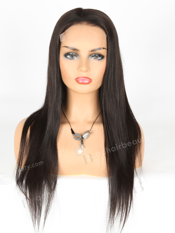 In Stock Indian Remy Hair 20" Straight Natural Color 5"×5" HD Lace Closure Wig CW-01018
