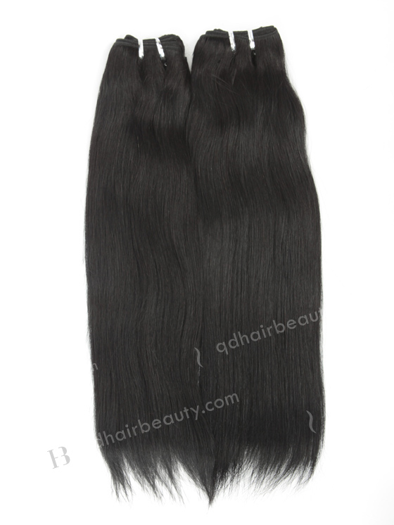 In Stock Indian Remy Hair 18" Straight 1# Color Machine Weft SM-075