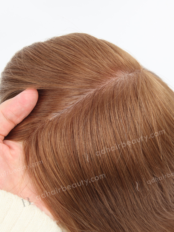 Custom Size European Virgin Hair 16" 9# Color Natural Straight Full Silk Top Hair WR-TC-064