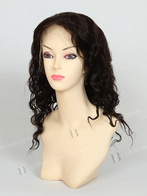 16" Indian Remy Hair Loose Deep Body Wave Wig 2# Color FLW-01273