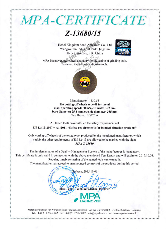 MPA-certificate