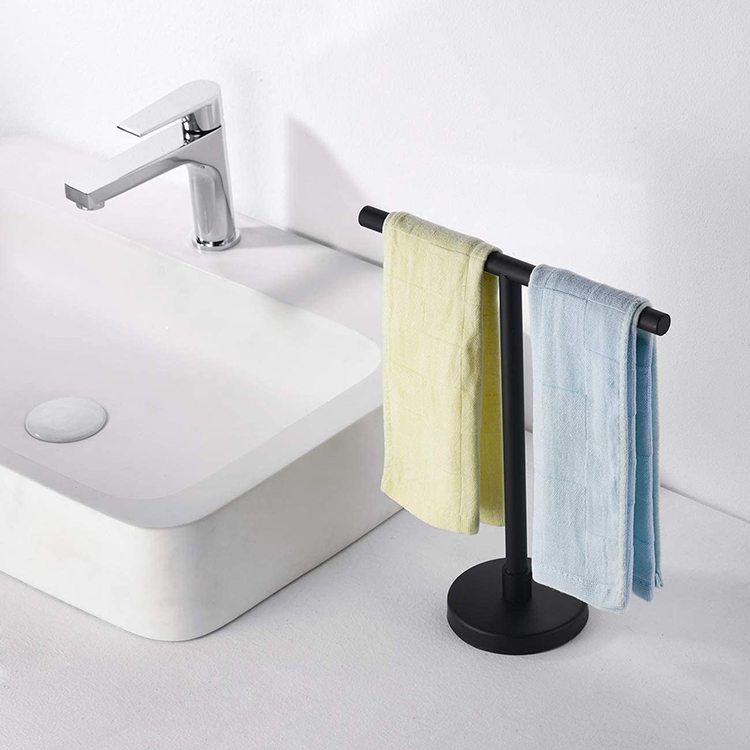 JH-Mech Countertop Towel Rack Supplier-Modern Design European T Shape Small Single Vertical Movable Washroom Countertop Towel Rack