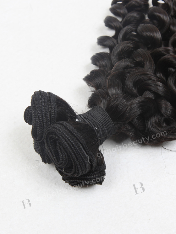 In Stock 7A Peruvian Virgin Hair 14" Double Drawn Spring Curl Natural Color Machine Weft SM-661