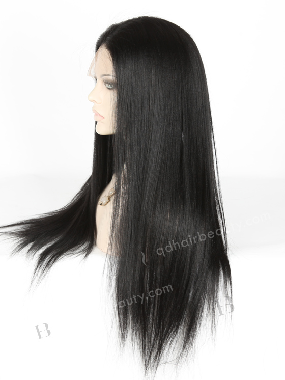 In Stock Indian Remy Hair 22" Yaki 1# Color Full Lace Wig FLW-01638