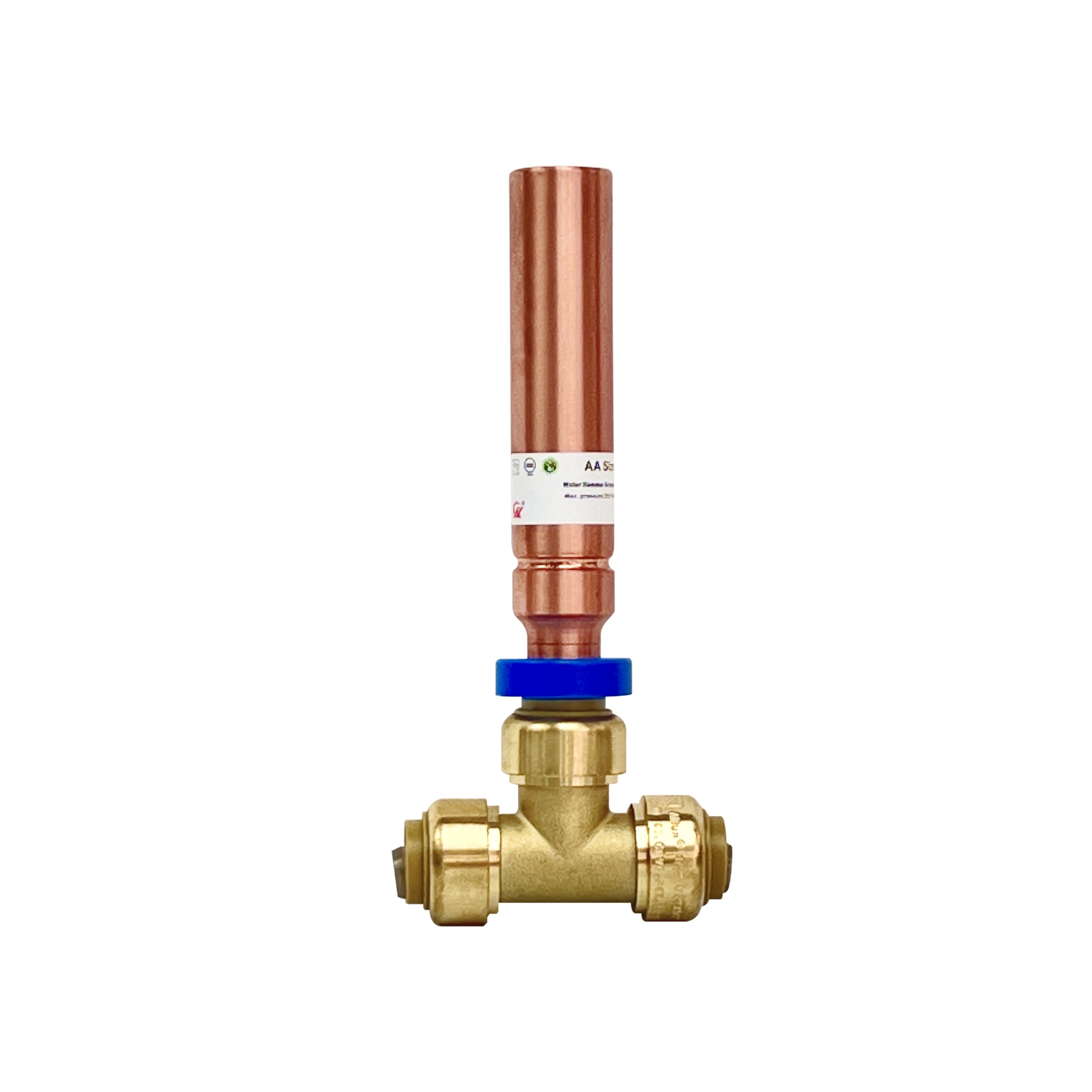 AA Size Copper Water Hammer Arrester (AII Copper) with 1/2" Pushfit Tee Lead Free