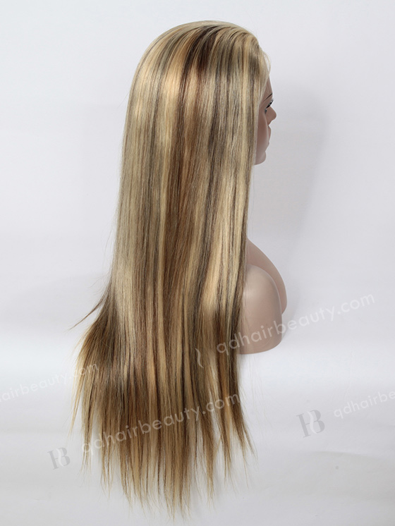 Blonde Hair with Brown Highlight Human Hair Wigs WR-LW-035