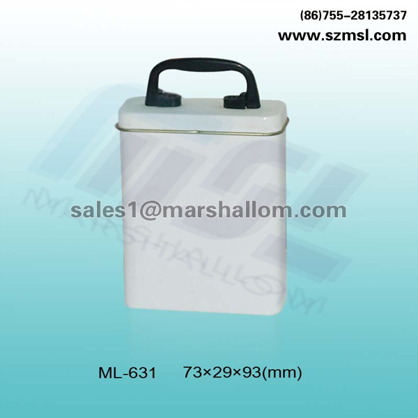 ML-631 Rectangular tin box with handle