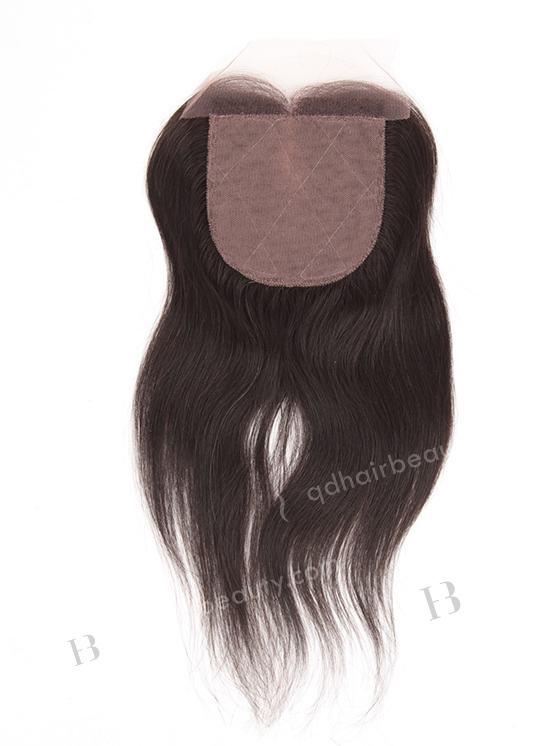 In Stock Indian Remy Hair 10" Natural Straight Natural Color Silk Top Closure STC-248