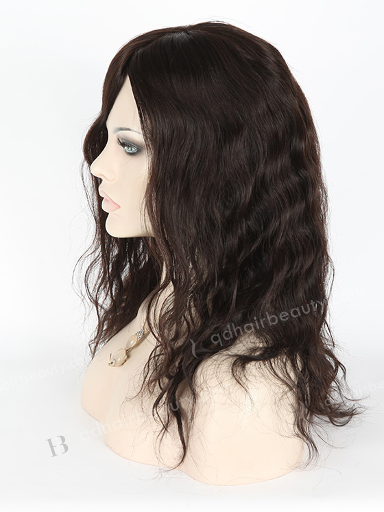 In Stock Brazilian Virgin Hair 14" Natural Wave Natural Color Silk Top Glueless Wig GL-04058