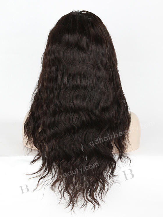 In Stock Brazilian Virgin Hair 18" Natural Wave Natural Color Silk Top Glueless Wig GL-04029