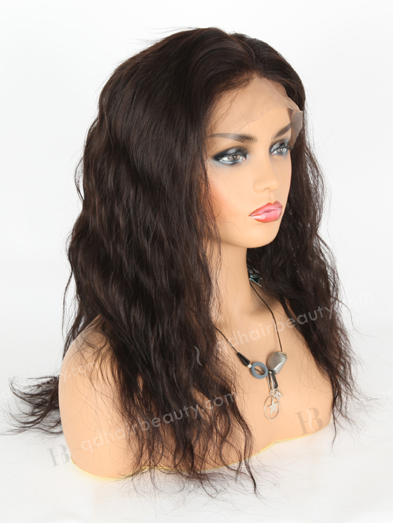 In Stock Indian Remy Hair 18" Natural Wave Natural Color 360 Lace Wig 360LW-01010
