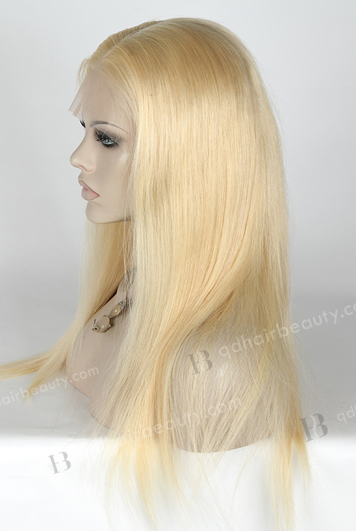 In Stock Indian Remy Hair 18" Straight 613# Color Full Lace Wig FLW-01827