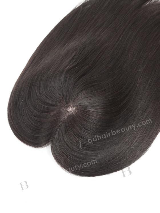 6''*5.5'' European Virgin Hair 18" 1B# Color Straight Silk Top Hair WR-TC-061