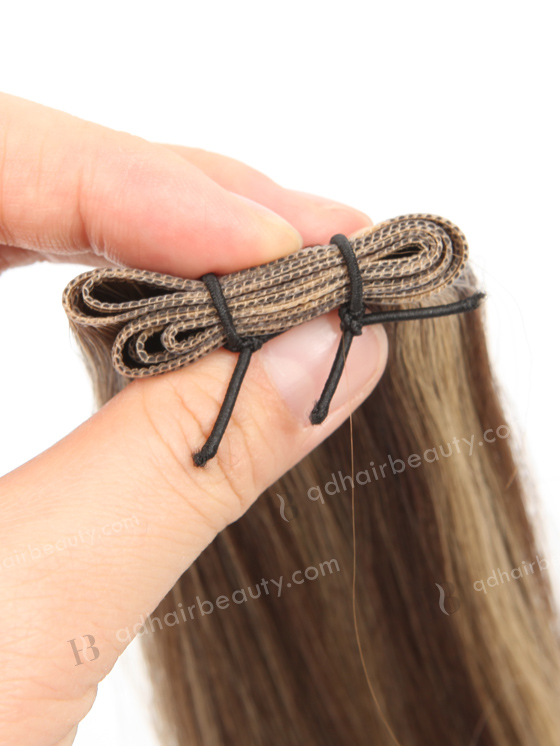 Top quality popular human hair extensions seamless virgin genius weft WR-GW-010