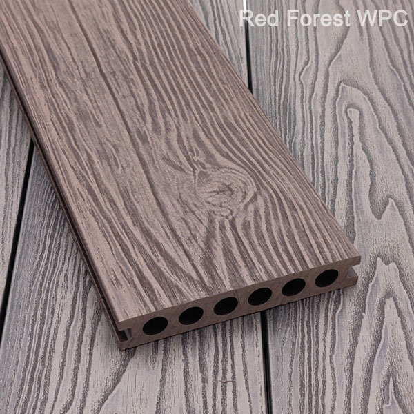 WPC Embossing 7# Decking W140×T24mm Coffee