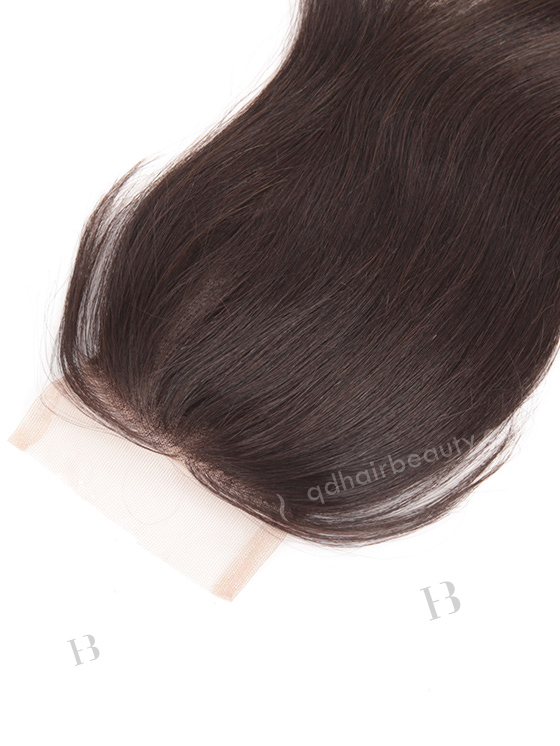In Stock Chinese Virgin Hair 12" Natural Straight Natural Color Top Closure STC-293