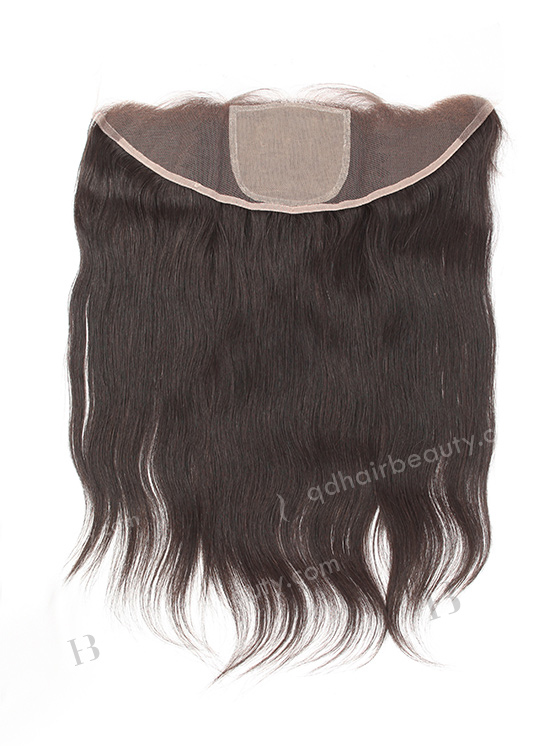 In Stock Indian Remy Hair 16" Straight Natural Color Silk Top Lace Frontal SKF-063