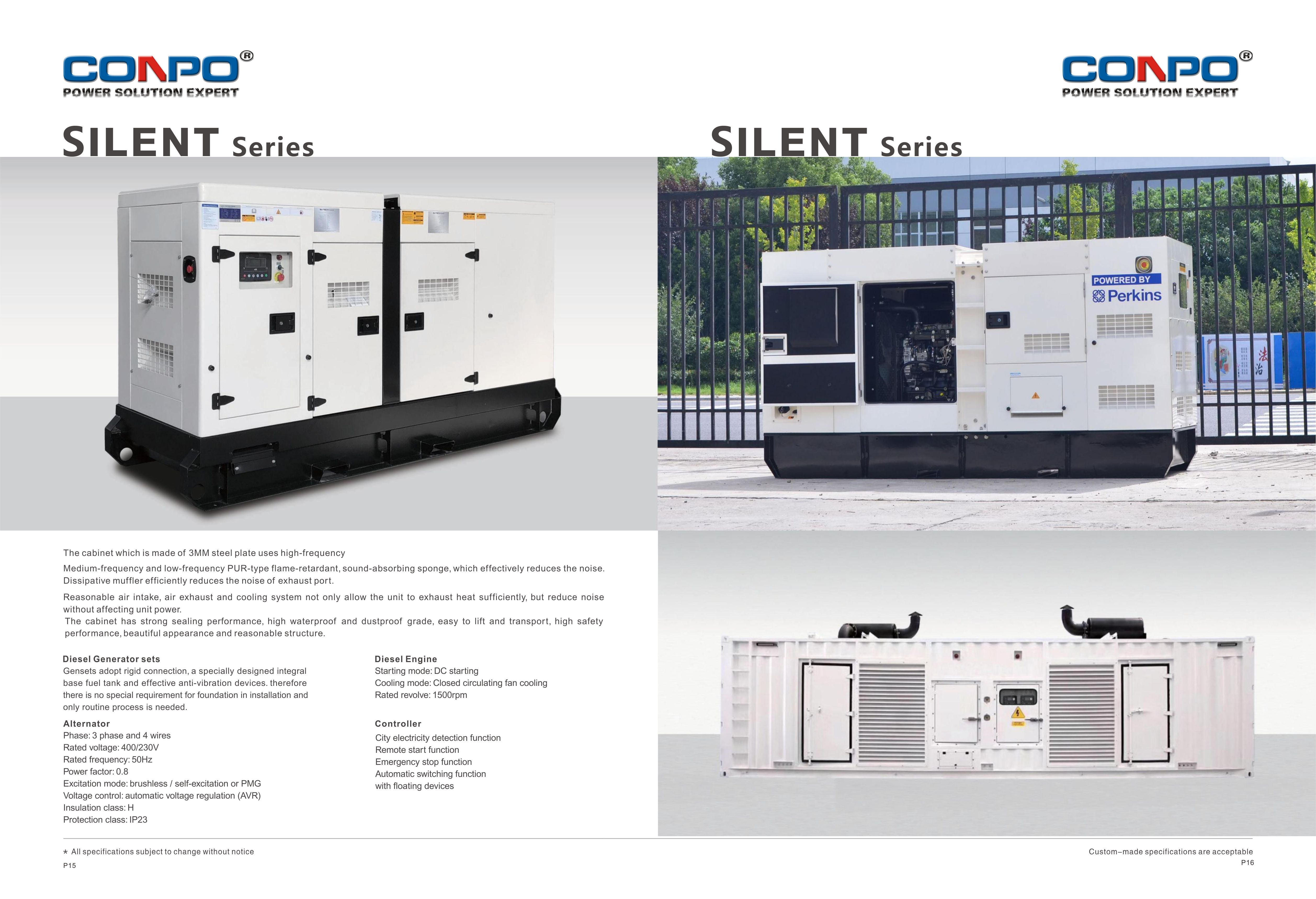 Silent Diesel Generator 7k~1800kW