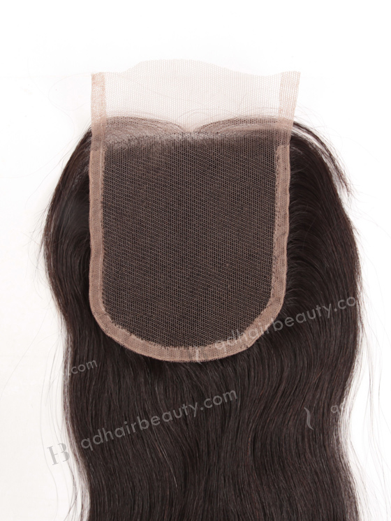 In Stock Indian Remy Hair 14" Straight Natural Color Top Closure STC-31